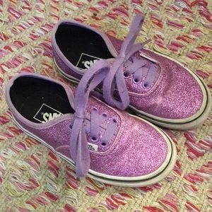 Vans Purple Glitter Authentic Little Kids 11